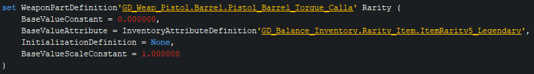 Struct set command example