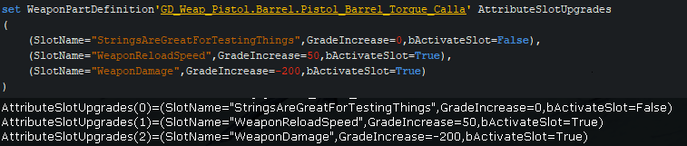 Array command test