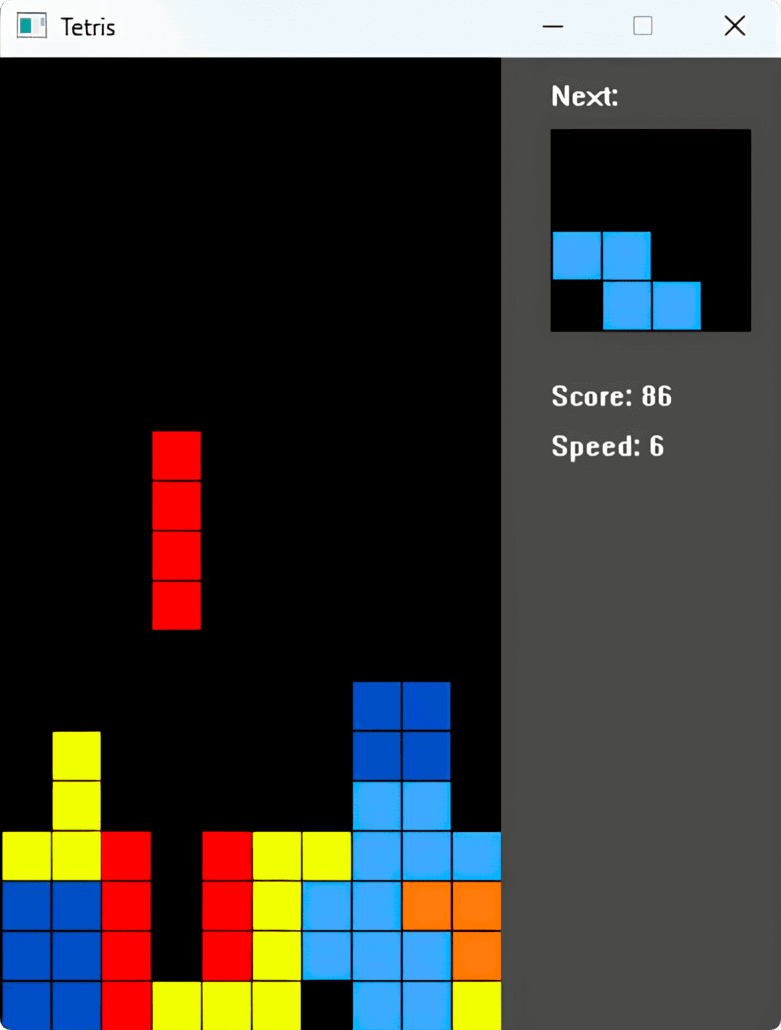 Tetris Game screenshot